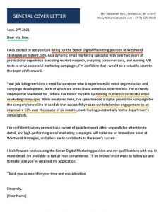 Cover Letter Template