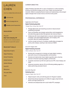 Clean Modern Resume Format