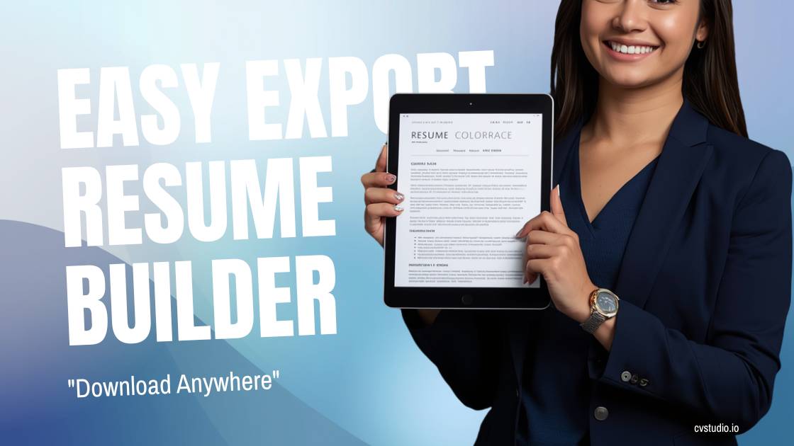 online resume builder with easy export option