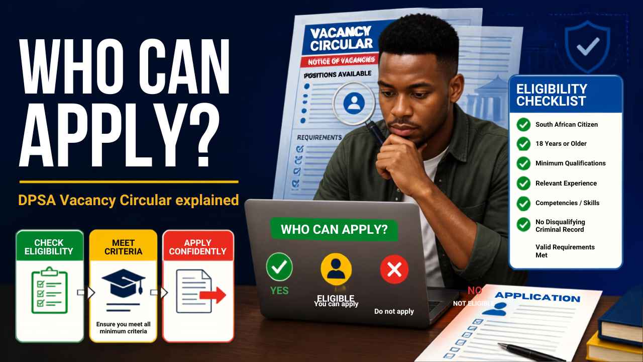 DPSA Vacancy Circular, South African Government Job update