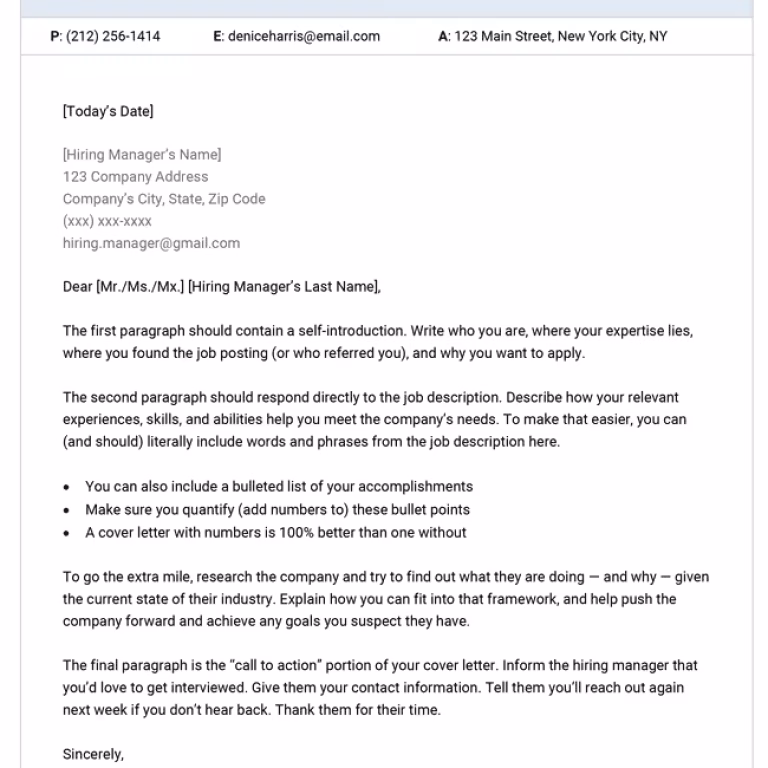 Get Pro Cover Letter Format in WORD For High-Paying Jobs