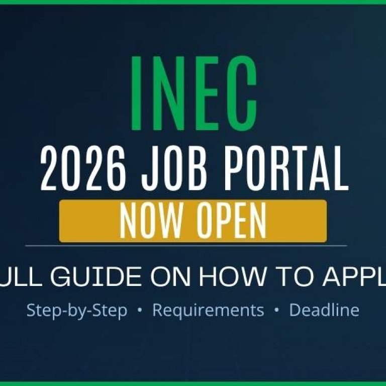 inec has opened its 2026 portal for job applications
